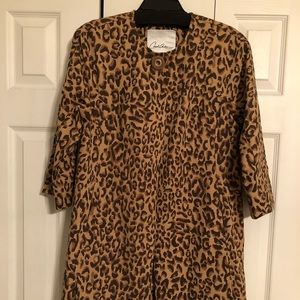 Cabi Leopard Ponte Jacket Size Small